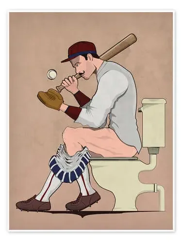 Jugador de beisbol en el baño de Wyatt9