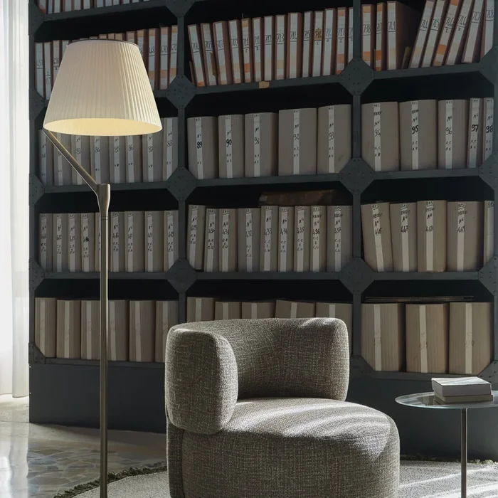 Kartell Angelo Stone lámpara de pie LED, oro claro