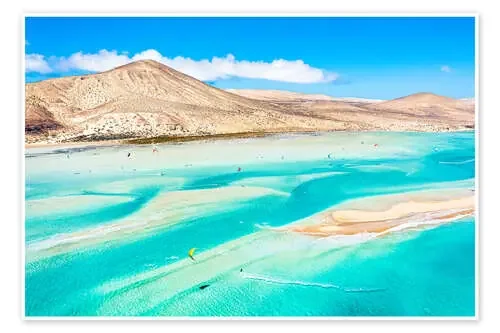 Kitesurf en las aguas cristalinas de Fuerteventura de Roberto Sysa Moiola