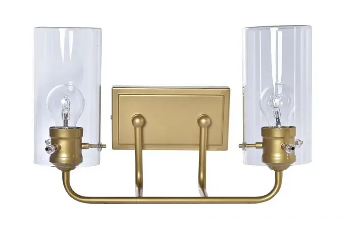 Lampara Aplique Metal Cristal 41X17X24 Doble