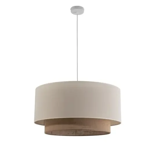 Lámpara colgante Boho, Ø 60 cm, 1 luz, crudo/yute