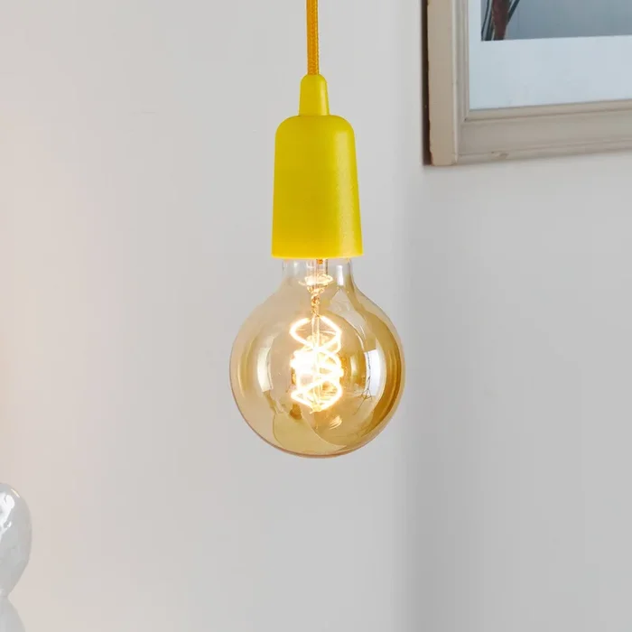 Lámpara colgante Brasil, amarilla, 1 luz