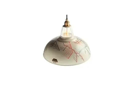 Lámpara colgante grande 1933, Ø 40 cm, color crema – Coolicon