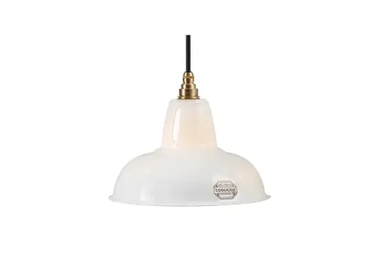 Lámpara colgante Silhouette, porcelana opalina, dosel – Coolicon