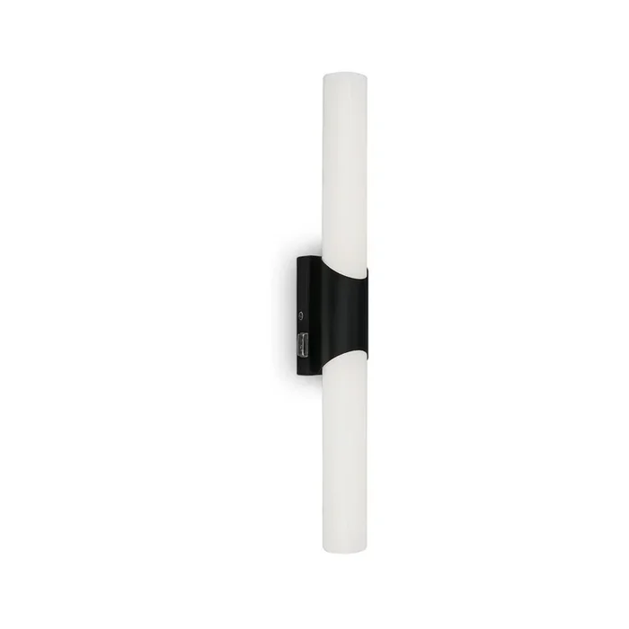 Lámpara de espejo cuarto de baño Klak Brilo, negro, 47 cm