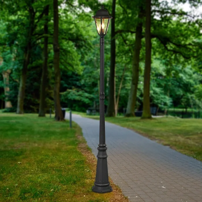 Lámpara de exterior Edana de Lindby, 211 cm, antracita, E27, IP44