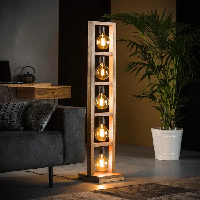 Lámpara de pie Zillerbach, altura 135 cm, 5 luces