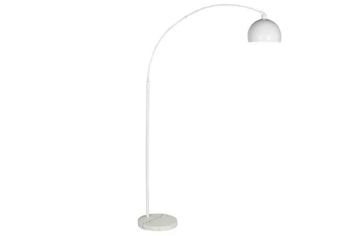 Lampara Pie Metal Marmol 36X110X195 Blanco