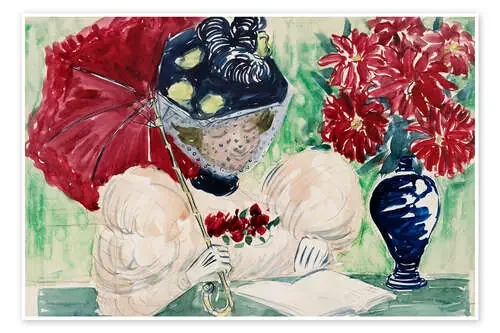 Large Boston Public Garden Sketchbook A Woman Reading a Book de Maurice Brazil Prendergast akg-images