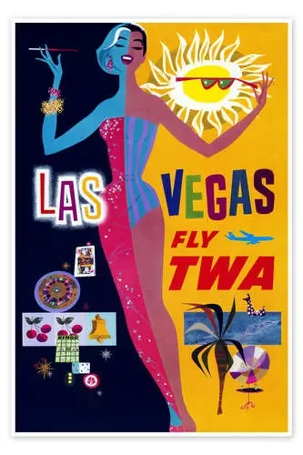 Las Vegas, Fly TWA de William P. Gottlieb/LOC Science Source