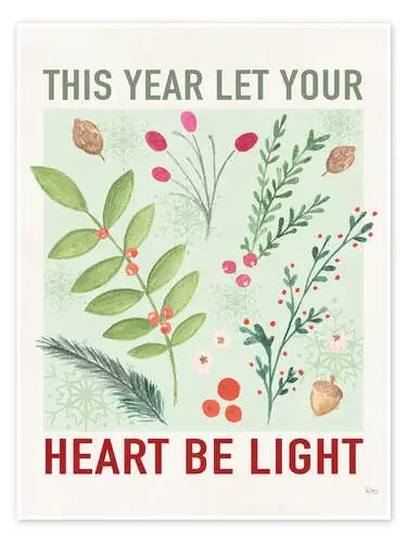 Let Your Heart Be Light de Veronique Charron Wild Apple Graphics