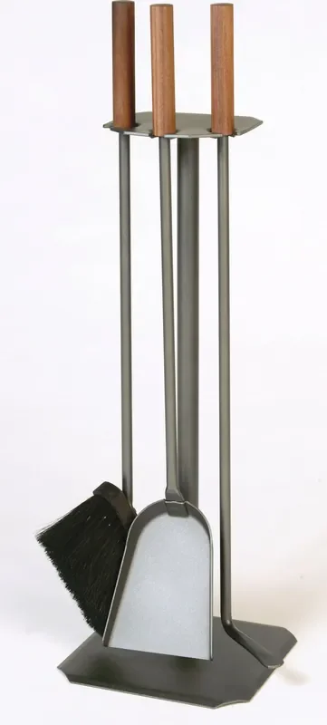 Lienbacher Set de 3 Herramientas para Chimenea – Mango de Nogal