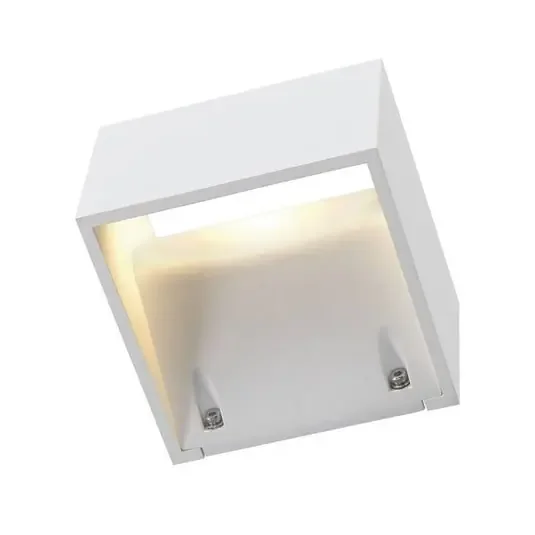 Logs Aplique de Pared Square LED IP44 White – SLV