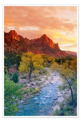 Luz de la tarde en el pico Watchman de Russ Bishop Danita Delimont