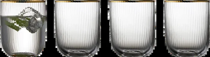 Lyngby Tumbler Palermo Gold 35 cl – 4 Unidades