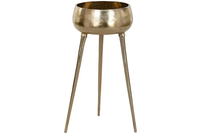 Macetero Aluminio 46X46X100 Dorado