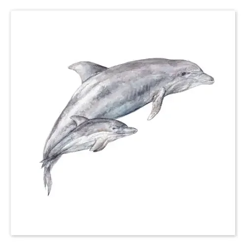 Mama and Baby Dolphin de Wandering Laur