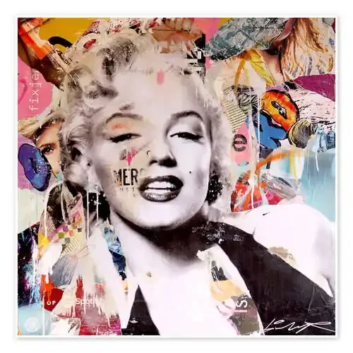 Marilyn Monroe Pop Art Smile de Michiel Folkers