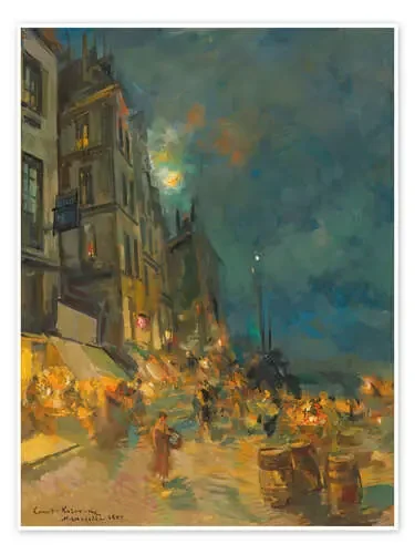 Marseilles Quay by Night de Konstantin Alexejewitsch Korovin Nook Vintage Archive
