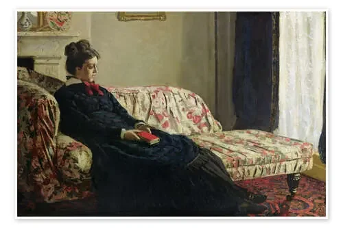 Meditation, or Madame Monet on the Sofa, c. 1871 de Claude Monet Bridgeman Images