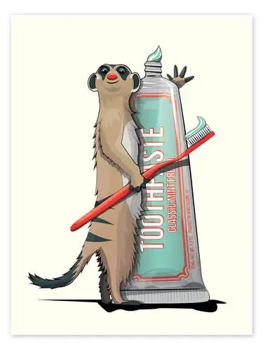 Meerkat cepillarse los dientes de Wyatt9