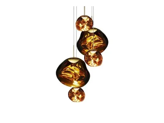Melt Round LED Lámpara Colgante Large Amarillo – Tom Dixon