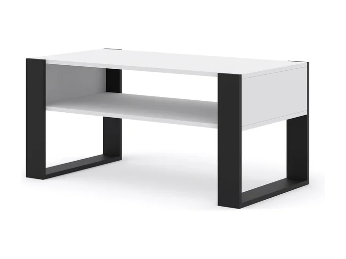 Mesa baja MONDI 100x50x47 Blanco & Negro