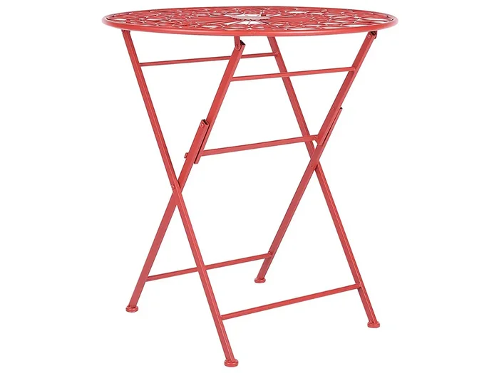 Mesa de balcón SCARIO 70 cm 70 cm Metal Rojo