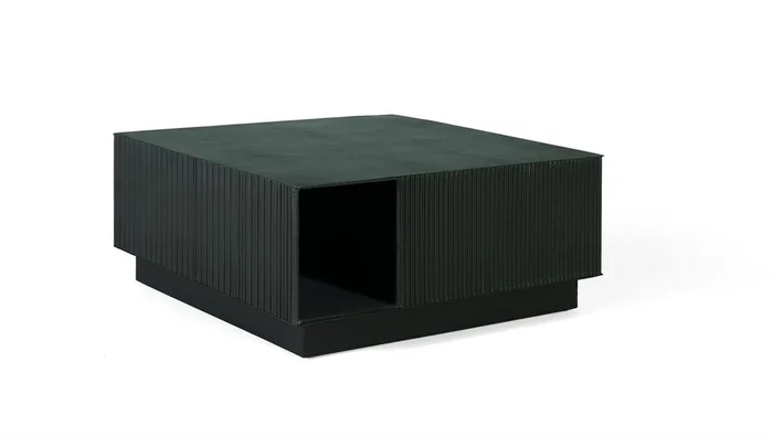 Mesa de centro de metal con revistero 39x90x90