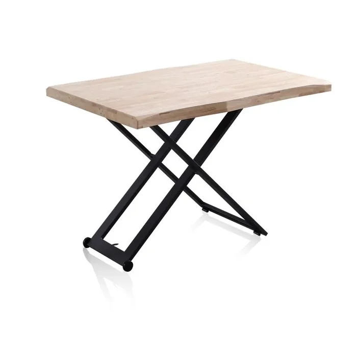 Mesa de centro elevable Lada Fit Roble – Negro, Roble – Blanco, Roble Honey – Negro 120 x 76 x cm