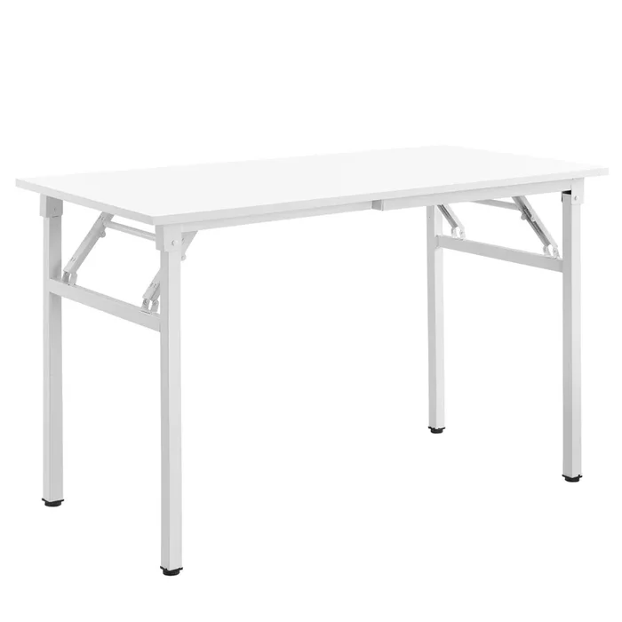 Mesa de comedor de cocina plegable regulable en altura para 4 personas 120 cm blanco 03_0004361