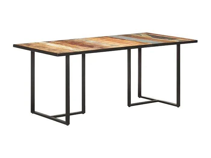Mesa de comedor de madera maciza reciclada 180 cm