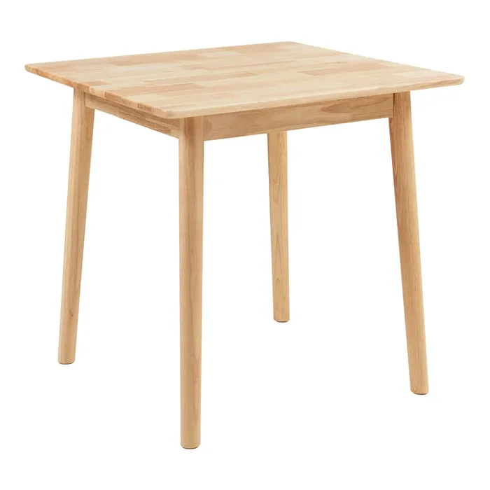Mesa de comedor Klijori cuadrada 75x75x74 cm – Natural [en.casa]