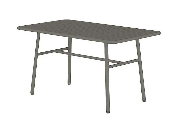Mesa de jardín baja de metal – Gris antracita – MIRMANDE de MYLIA