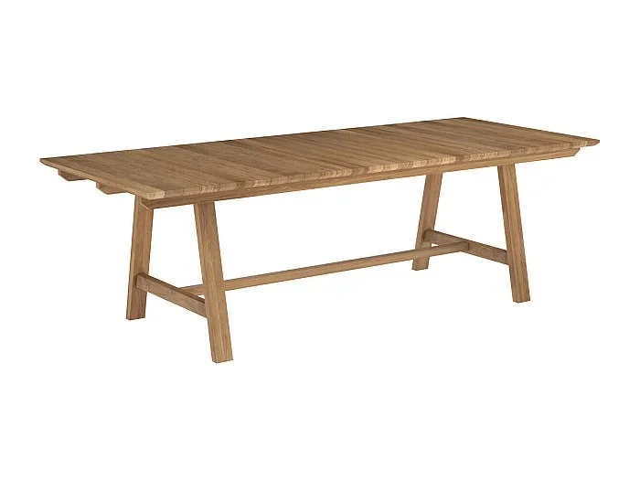Mesa de jardín de 240 cm en madera de teca maciza – Budi