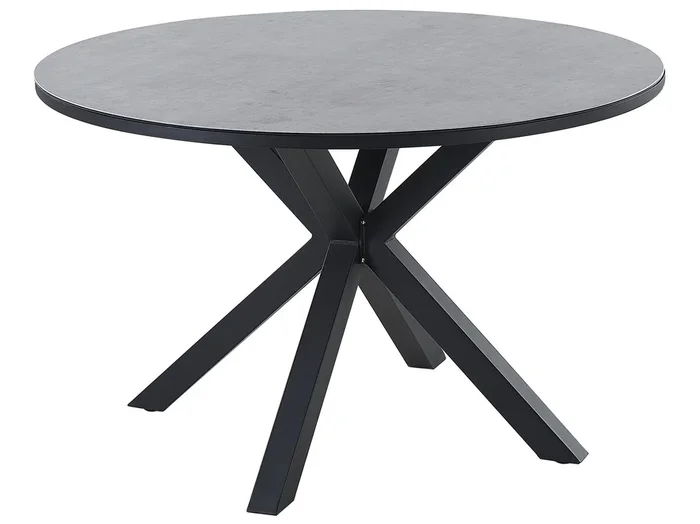 Mesa de jardín MALETTO 120 cm 120 cm Vidrio Gris