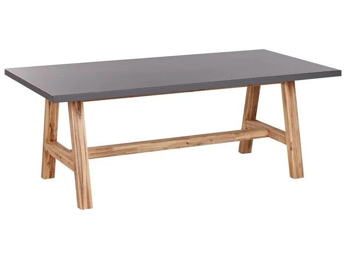 Mesa de jardín TONNARE 200 cm 100 cm Cemento Gris