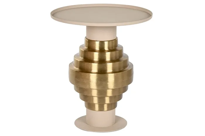 Mesita Auxiliar Metal 46X46X52 Crema