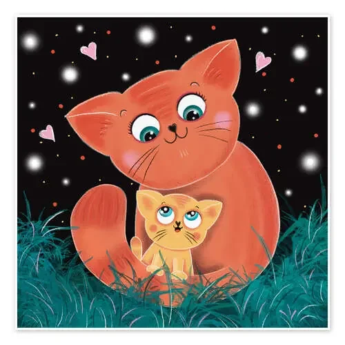 Mother cat with kitten de WACHtraum