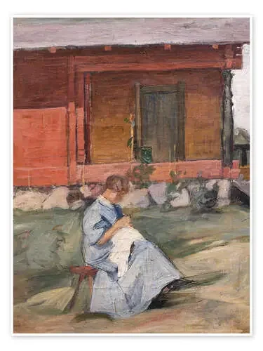 Mujer de costura de Pekka Halonen Master Collection