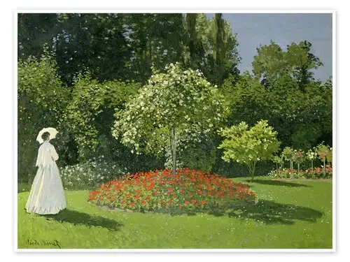 Mujer en el jardín, 1866 de Claude Monet Bridgeman Images