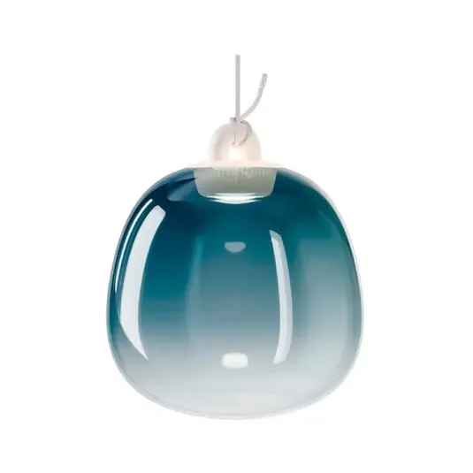 Oblò Lámpara Colgante Small 2700K Azure Acero/Blanco – Lodes