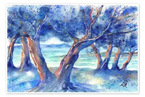 Olive trees on Corfu, Greece de Sabina von Arx