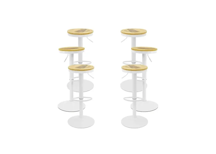 Pack 6 Taburetes Vikin Asiento Madera