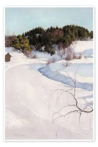 Paisaje invernal de Myllykylä de Pekka Halonen Master Collection