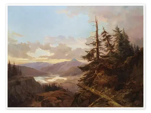 Paisaje noruego a la luz de la mañana de Karl XV. von Schweden akg-images