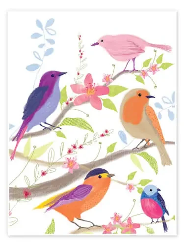 Pájaros de colores de Sophie Hanton Advocate Art