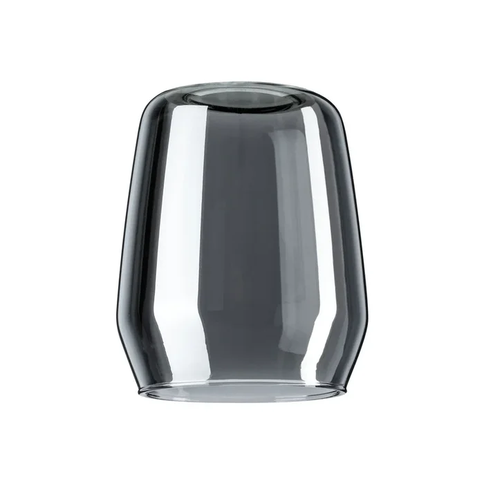 Pantalla Paulmann Vento, gris humo, Ø 8 cm, cristal