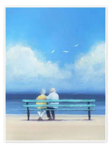 Pareja en la costa de Tony Hinchliffe Advocate Art