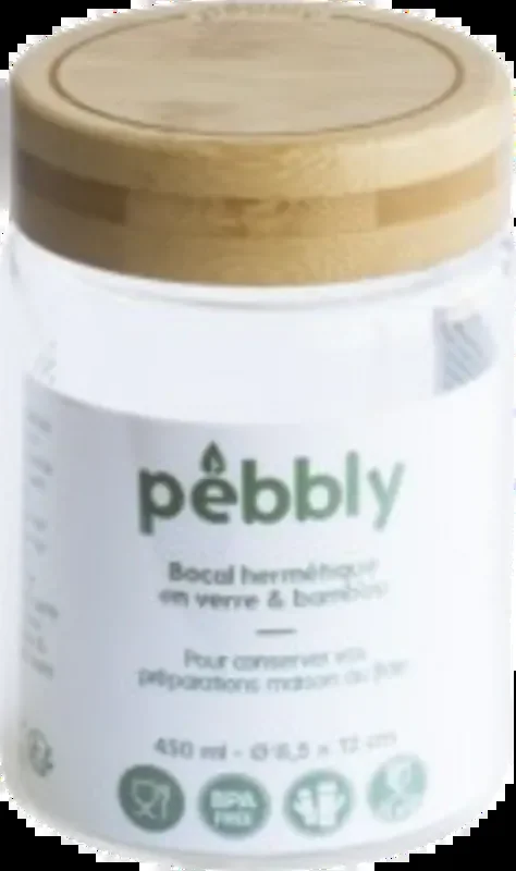 Pebbly Recipiente con Tapa de Rosca, 450 ml